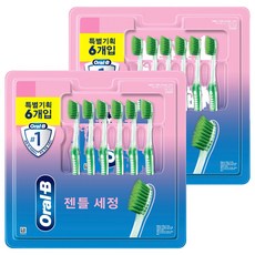 오랄비 고탄력 초미세모 그린티 랜덤색상, 6개입, 2개