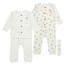 타티네쇼콜라 아동용 긴팔 내의 선물 2종 세트