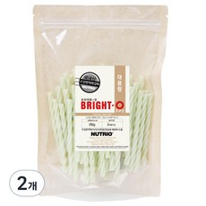 뉴트리오 브라이트오 강아지 치석껌 대용량, 코코넛, 250g, 2개 코코넛트위스트맛, 2개입