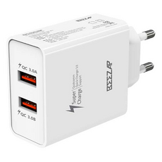 비잽 가정용 듀얼 36W QC3.0 USB 2포트 충전기 BZQ-DUAL36W UW89, 화이트, 1개