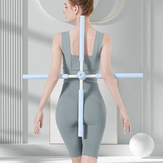正確姿勢平衡桿瑜珈皮拉提斯伸展棒, 藍色, 1個