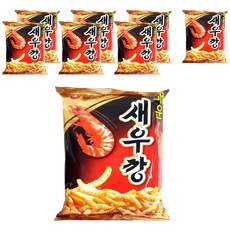 농심 매운새우깡, 90g, 8개