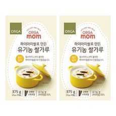 ORGA mom 孩童副食品米糊粉 中粒, 2盒, 375g