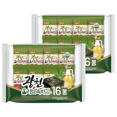 삼육김 광천 올리브 녹차 도시락김 16p, 4g, 32개 64g, 2개