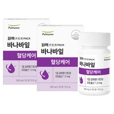 풀무원건강생활 혈당케어 바나바잎추출물 혈당보조제, 30정, 2개