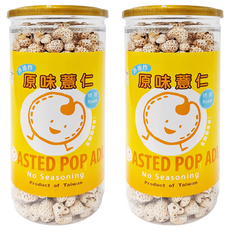 品益生技 原味薏仁, 全穀類非油炸原型零食, 60g, 2罐