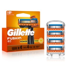 4 Gillette Fusion Power 剃須刀片, 1個, 4口