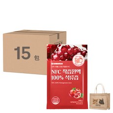 Htfarm NFC 100%紅石榴原汁 散裝贈吾家有貓手提袋 韓國天然原汁 提袋22 x 17 x 10cm, 70ml, 15包