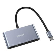 yesido 轉接器 Type-C四孔HUB, HB13, 1個