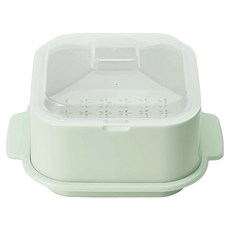 Recopo 微波爐專用蒸籠 料理用具 聚丙烯 日本製造, NSS-234-GR, 1個