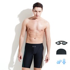 베이직엘르 남성용 언발란스 5부 사각 실내 수영복 4종 세트 BEZ-W414K
