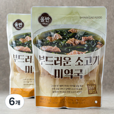 올반 키친 부드러운 소고기 미역국, 480g, 6개