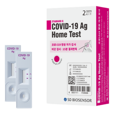 에스디바이오센서 STANDARD Q COVID 19 Ag Home Test 무색 2p, 2개입, 1개
