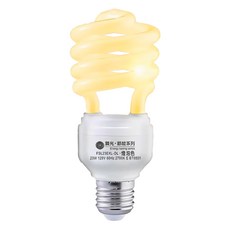 旭光_28W 螺旋燈泡120V E27, 暖白光 (2700K), 1個