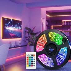 루아즈 LED 간접 줄조명 네온 스트립 무드등 1m, RGB 16색상