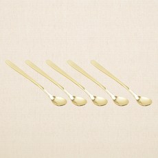 윌리브 국산 304스텐 셀라 티타늄 커트러리, 5개, 티타늄 티스푼 중