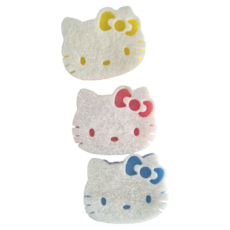 Hello Kitty 凱蒂貓 造型菜瓜布 Set, 商品型號: KC-2103, 3入, 11.5 x 9.5 x 3.5cm, 1組