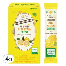 매일레몬 리얼 유기농 레몬즙, 280g, 4개