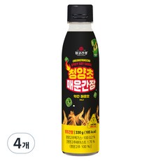 몽고간장 청양초 매운간장 약간매운맛, 330g, 4개