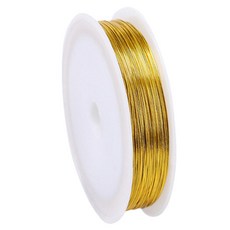 부드러운 철 와이어 0.3mm x 50m, 05 골드, 1개