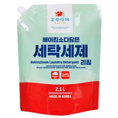 ZOOM 小蘇打洗衣精 一般/滾筒洗衣機兼用, 2.1L, 1包