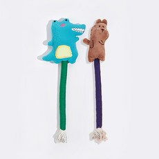 캣츠드림 고양이 캣닢 터그놀이 인형 2종 세트 00064, 공룡, 베어, 1세트