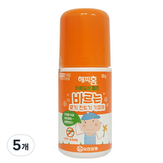 해피홈 아웃도어 롤온 바르는 모기 진드기 기피제, 50g, 5개