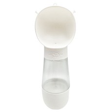 寵物星樂園 狗狗外出水杯呆萌白飲水+餵食-350ml+200ml, 方便攜帶, 呆萌白, 1組