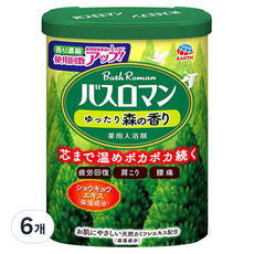바스로망 입욕제 산림, 600g, 6개