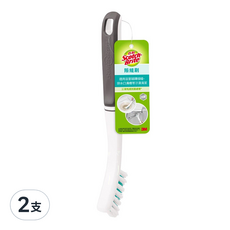 3M 百利隙縫刷2支組-浴室磁磚隙縫清潔刷/排水口清潔刷/抗菌刷毛, 2支
