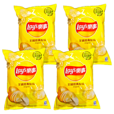 Lay's 樂事 洋芋片 美國經典原味, 59.5g, 4包