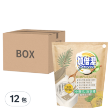 加倍潔 檸檬酸+小蘇打洗衣槽專用去汙劑，安心守護 食品級小蘇打，不含石化，高生物分解度，無添加，12包入, 300g, 12包