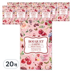 부케가르니 퍼퓸드 샤쉐 옷장방향제 블랙체리, 2.3g, 20개