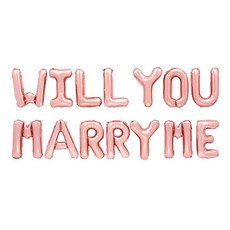 파티팡 WILL YOU MARRY ME 은박풍선 세트, 로즈골드, 3세트 - 메리메리어