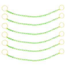Dongkwang Safety 6mm螢光色安全鏈掛架 2m*3入+掛勾 2入, 6個