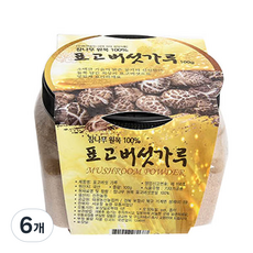 산천농원 참나무 원목 표고버섯가루, 100g, 6개