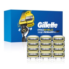 Gillette 吉列 Pro Shield刮鬍刀片 黃色, 12入, 1個