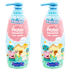 Probo 博寶兒 柔護洗髮露 佩佩豬, 植物性胺基酸, 水解小麥蛋白, PCA保濕因子, 500ml, 2瓶
