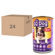 IQ Dog 聰明狗 罐頭, 精燉肉醬, 400g, 24罐