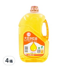 台糖大豆沙拉油，不飽和脂肪酸含量80%以上，經濟實惠，適合煎、煮、炒及製作沙拉, 3L, 4瓶