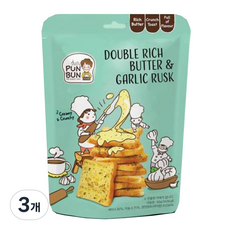 푼분 더블 리치 버터 러스크 갈릭, 3개, 60g