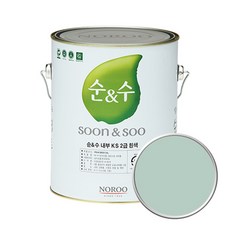 노루페인트 순앤수 KS 2급 벽지 벽면용 수성페인트 4L, 다크시그린 NR7144, 1개