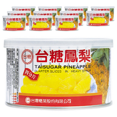 台糖 四分片鳳梨罐頭，重糖漿, 227g, 12罐