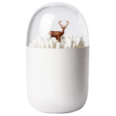 QUALy Reindeer Meadow cotton bud holder 棉花棒罐 70 x 70 x 114mm 雪地馴鹿, 1個