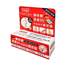 TITANIA 德你雅 尿素5% 修護龜裂護足霜 強效升級版, 30ml, 1條