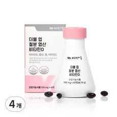 비타민마을 와이즈 더블 업 철분 엽산 비타민D 30g, 60정, 4개