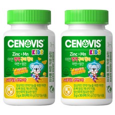 CENOVIS 孩童鋅軟糖 柳橙口味 60顆入, 2罐, 90g