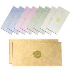 투코비 고급 마블 용돈 봉투 5종 x 2p + 골드스티커 10p 세트, 혼합색상, 1세트 혼합색상, 1세트
