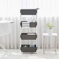 다용도 이동식 트롤리 4단, 그레이, 1개