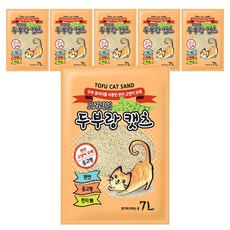 두부랑캣츠 천연 고양이 모래 오리지널, 7L, 6개